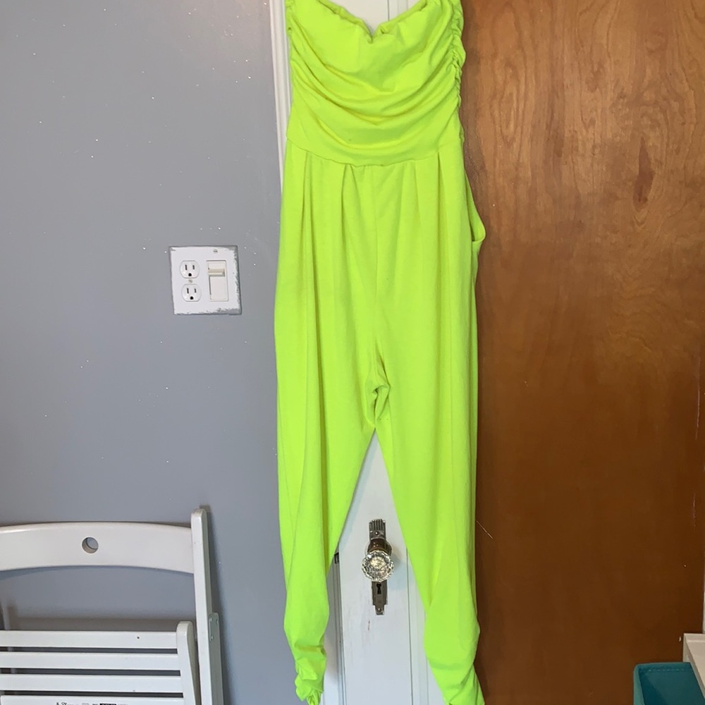 Neon green jumpsuit